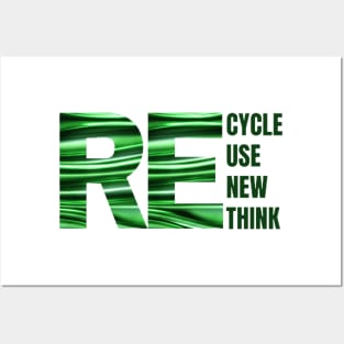 Recycle Reuse Renew Rethink Crisis Environmental Activism Posters and Art